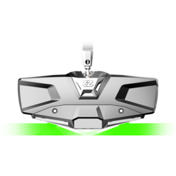 Mirror - Halo R - Rear View w/LED Cabin Light - Rectangle - Silver w/Silver Bezel - Defender thumbnail-8