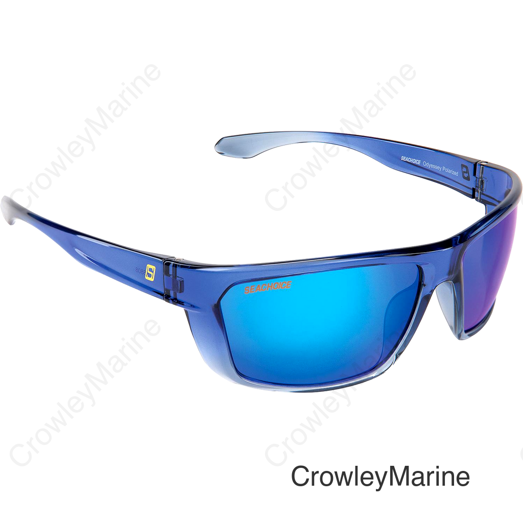 Seachoice 98808 "Odyssey" Polarized Sunglasses, Frame: Shiny Blue Fade, Lens: Blue Mirror
