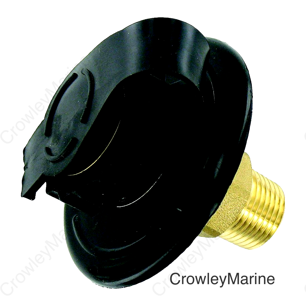 Valterra Flush Mount MPT Plastic Flange Brass Check Valve RV Water Inlet | Includes Screws, Putty Tape & Teflon Tape