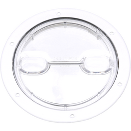 Seachoice Twist 'N' Lock Deck Plate, White w/ Clear Insert, Up to 6-1/2 In. Diameter thumbnail-6