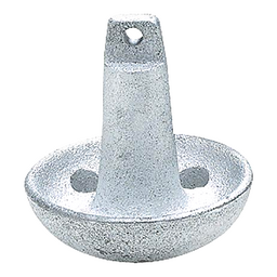 Seachoice Mushroom Anchor, Cast Iron, Aluminum-Painted Silver, 15 Lbs., Boats Up to 16 Ft. Long thumbnail-3