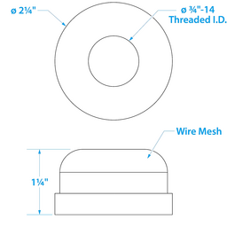 Seachoice Stainless Steel Mesh Strainer, 3/4 In. thumbnail-0