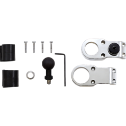 Dual USB Charger - 1" Ball Mount - Chrome thumbnail-1