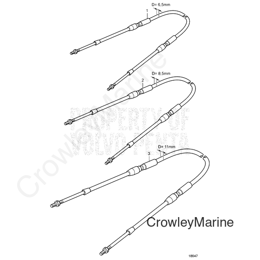 Control Cable - Volvo Penta (21633498)