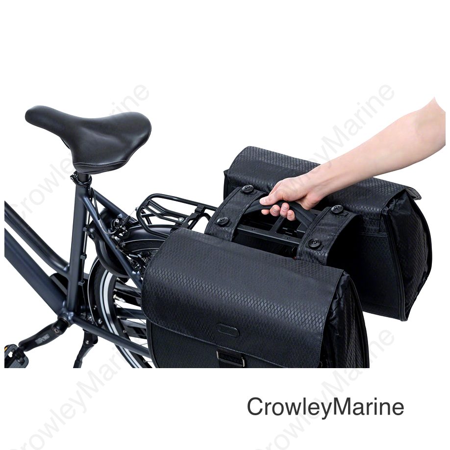 Basil Double Pannier Handle for Uniuversal Bridge and MIK Adaptor Plate Black