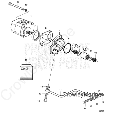 Lubricating Pipe(V2) - Volvo Penta (3586615)