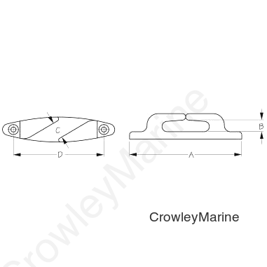 4-1/2"L x 3/8"W, Uses #10 Fasteners