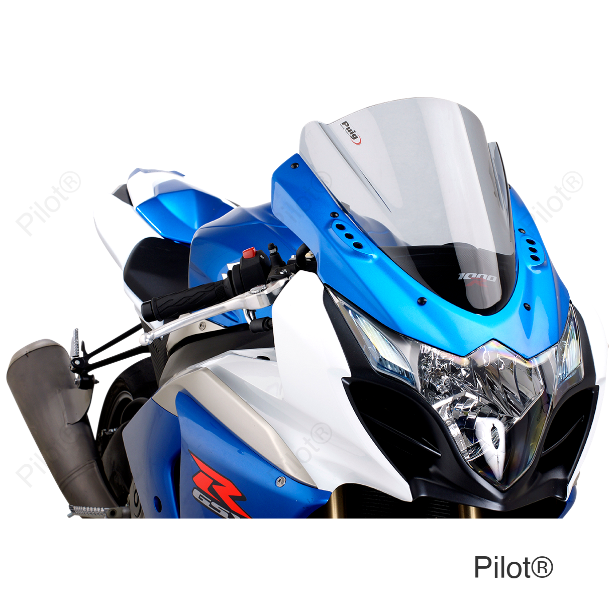 Race Windscreen - 14-1/4" - Smoke - GSXR1000