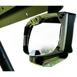 Mirror - Halo R - Rear View w/LED Cabin Light - Rectangle - Black w/Silver Bezel - CF Moto thumbnail-6
