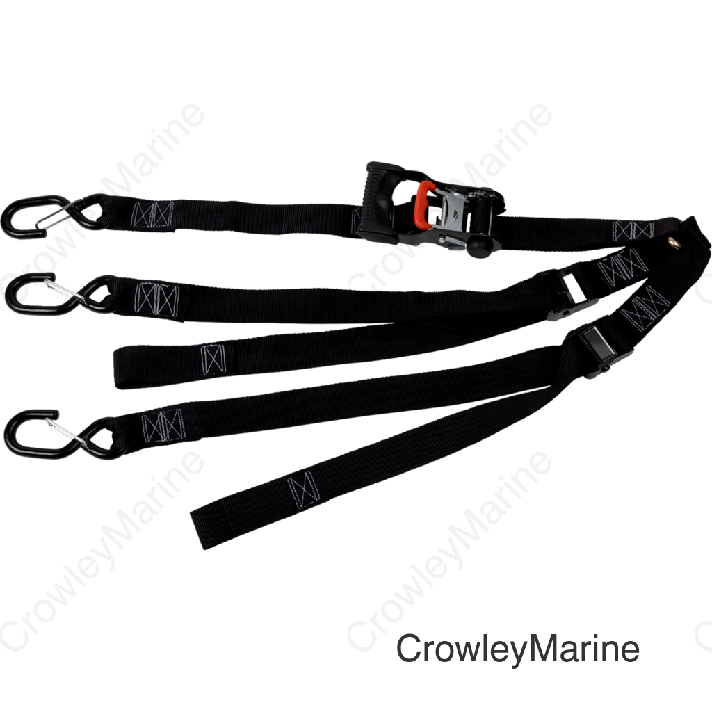 SPARE TIRE Y-STRAPS UTV BLK MSE