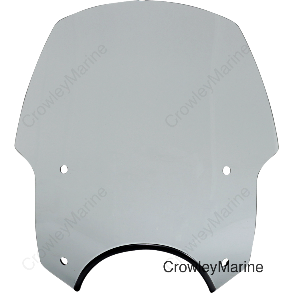 Alley Cat Windshield - 9" Headlight Cut Out - Black Smoke