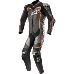 GP Plus v2 Camo 1-Piece Leather Suit - Black/Charcoal/Red Fluorescent - US 44 / EU 54 thumbnail-0