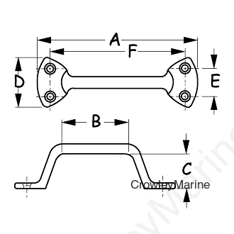 LIFT HANDLE CHR BRZ 5-7/8"