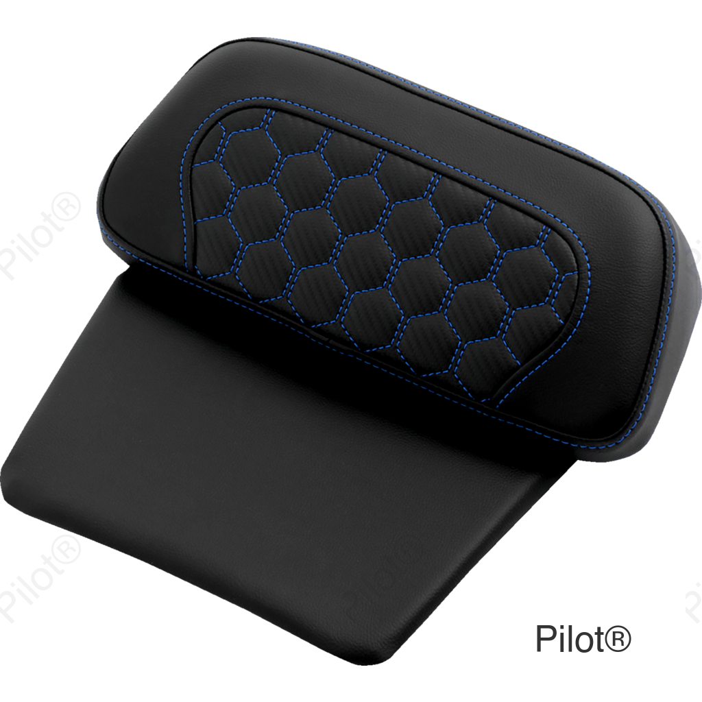 Chopped Tour Pak Pad - Honeycomb - Blue Stitching - FLH/FLT '14-'24