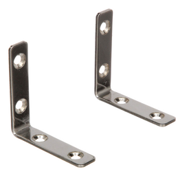 Seachoice Marine-Grade 90-Degree Angle Bracket, Polished 304 Stainless Steel, 2-3/8 in. X 1/2 in., Pack of 2 thumbnail-0