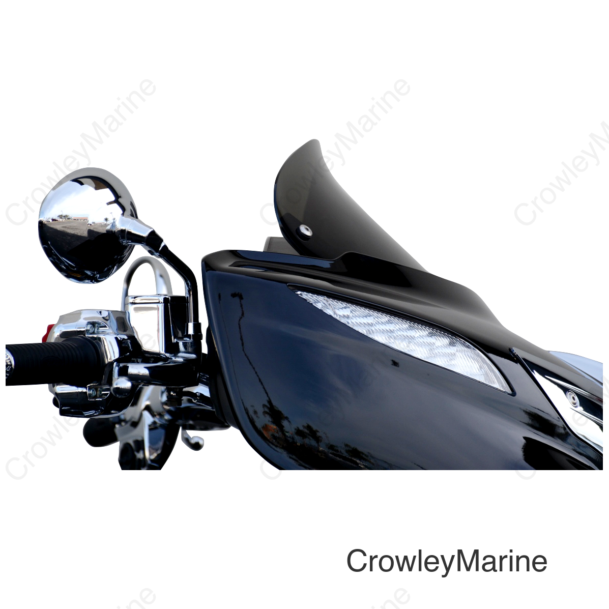 Windshield - Dark Smoke - 10" - Indian