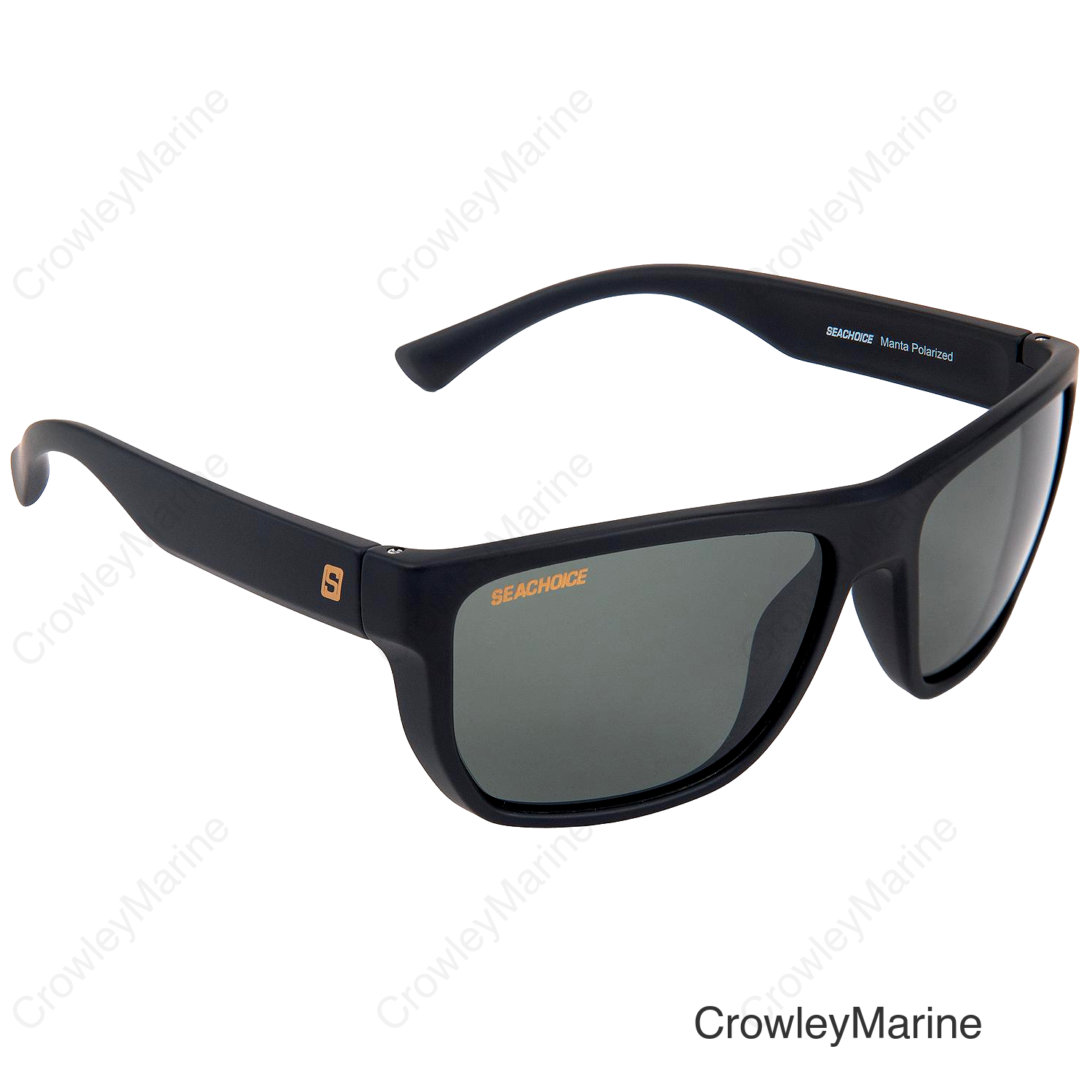 Seachoice 98830 "Manta" Floating Polarized Sunglasses, Frame: Matte Black, Lens: Grey