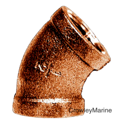 2  BRONZE 45 DEG ELBOW