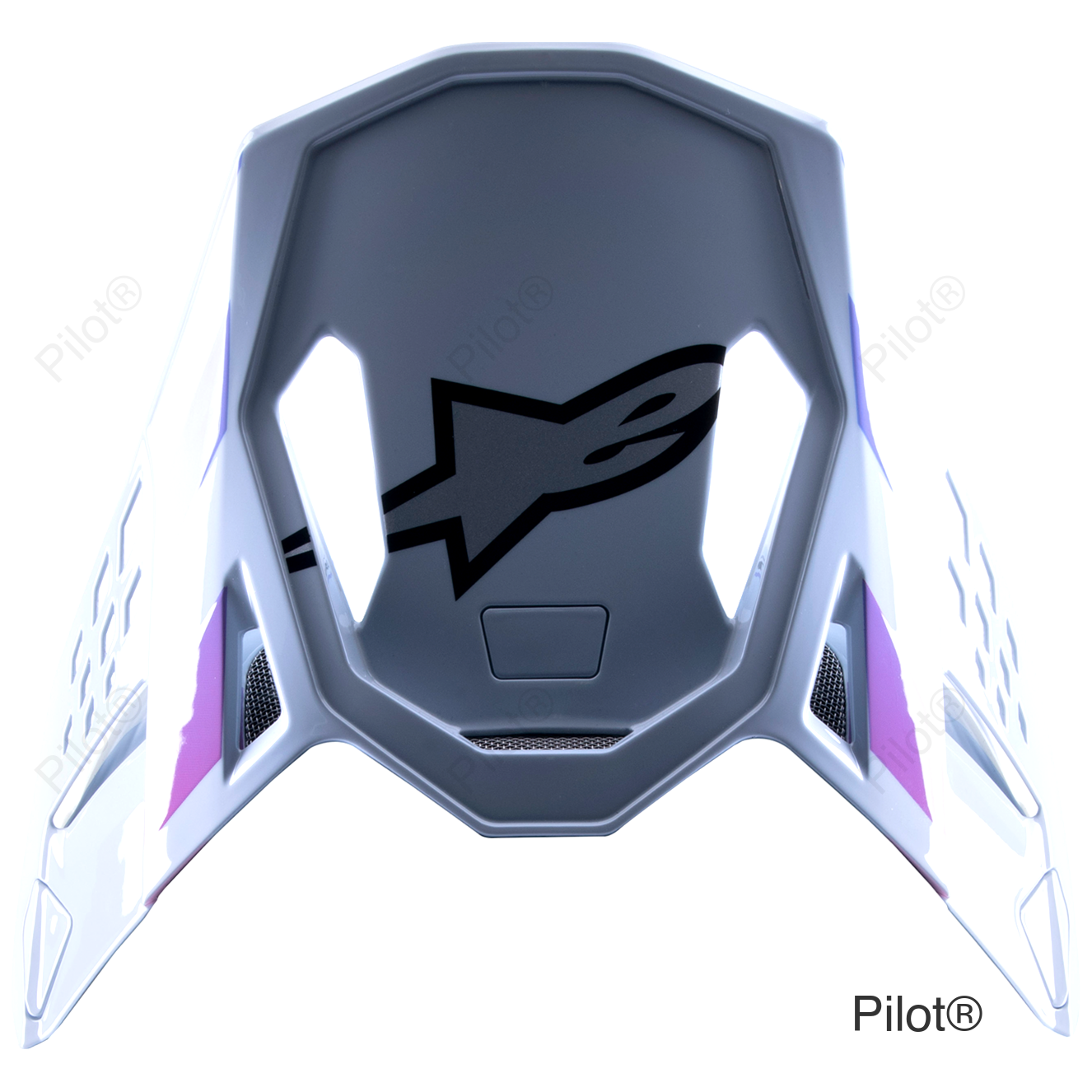 Supertech M10 Visor - Daytona - Haze Gray/Orange Fluo/Rhodamine