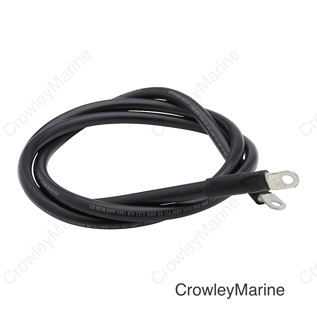 Seachoice 2 AWG Marine Grade Cable, Black, 6 Ft.