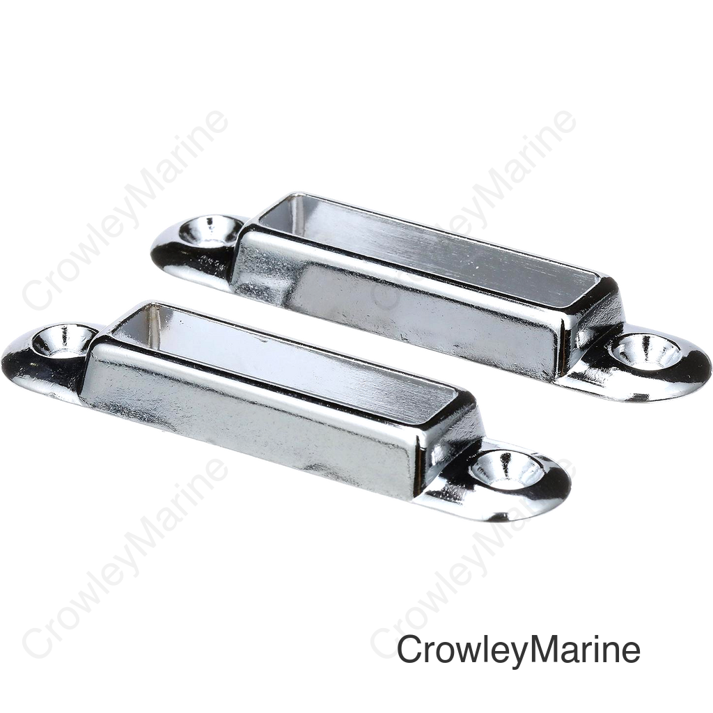 Seachoice Boat Cover Support Sockets, Chrome Plated Zinc, Set of 2