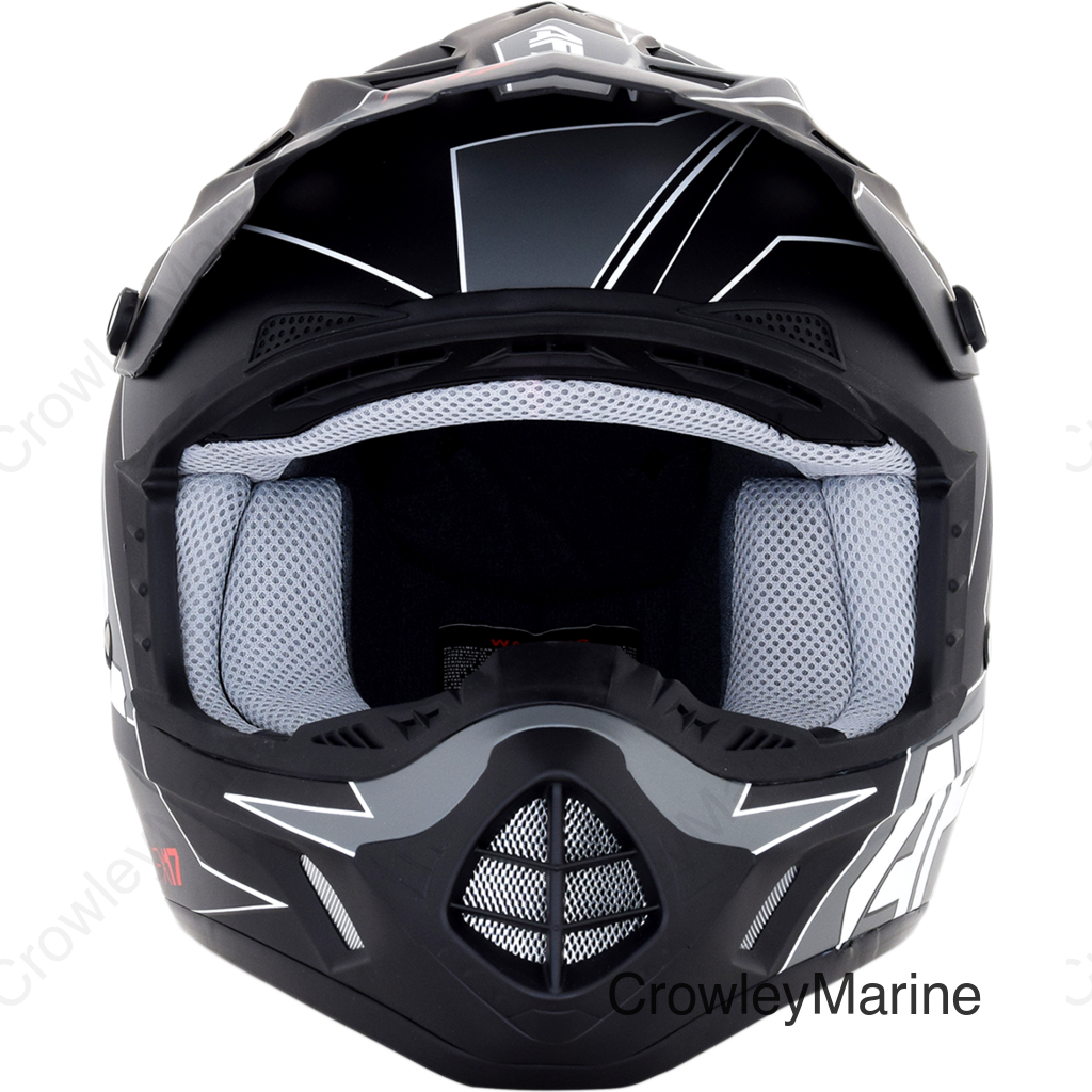 FX-17 Helmet - Aced - Matte Black/White - Medium