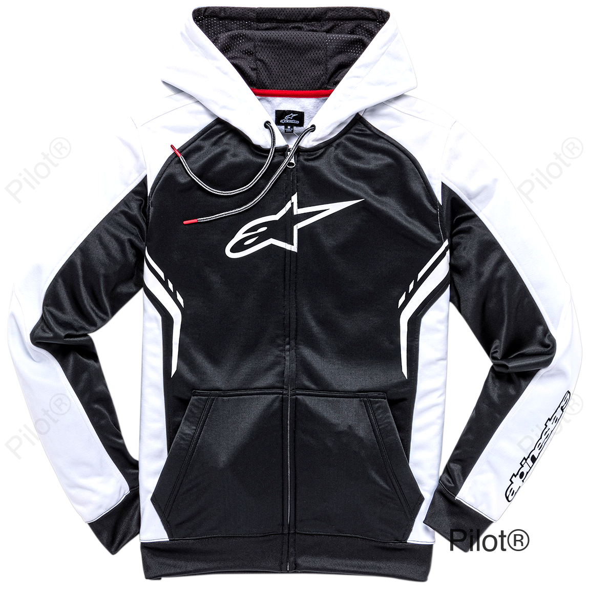 Strike Zip Hoodie - Black/White - XL