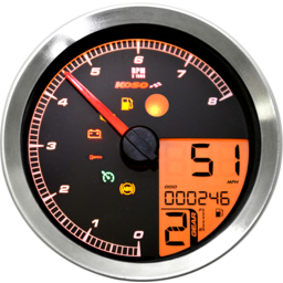 Multi-Function Speedometer/Tachometer - HD-04 - Chrome thumbnail-8