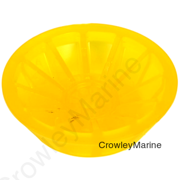 Marine End Bell 4" Amber PVC, 1/2" Hole (404908)
