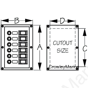 Nylon CIRCUIT BREAKER PANEL (424800-1)