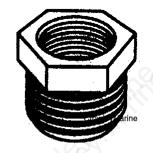 PLASTIC HEX BUSHING 3/4 X 3/8