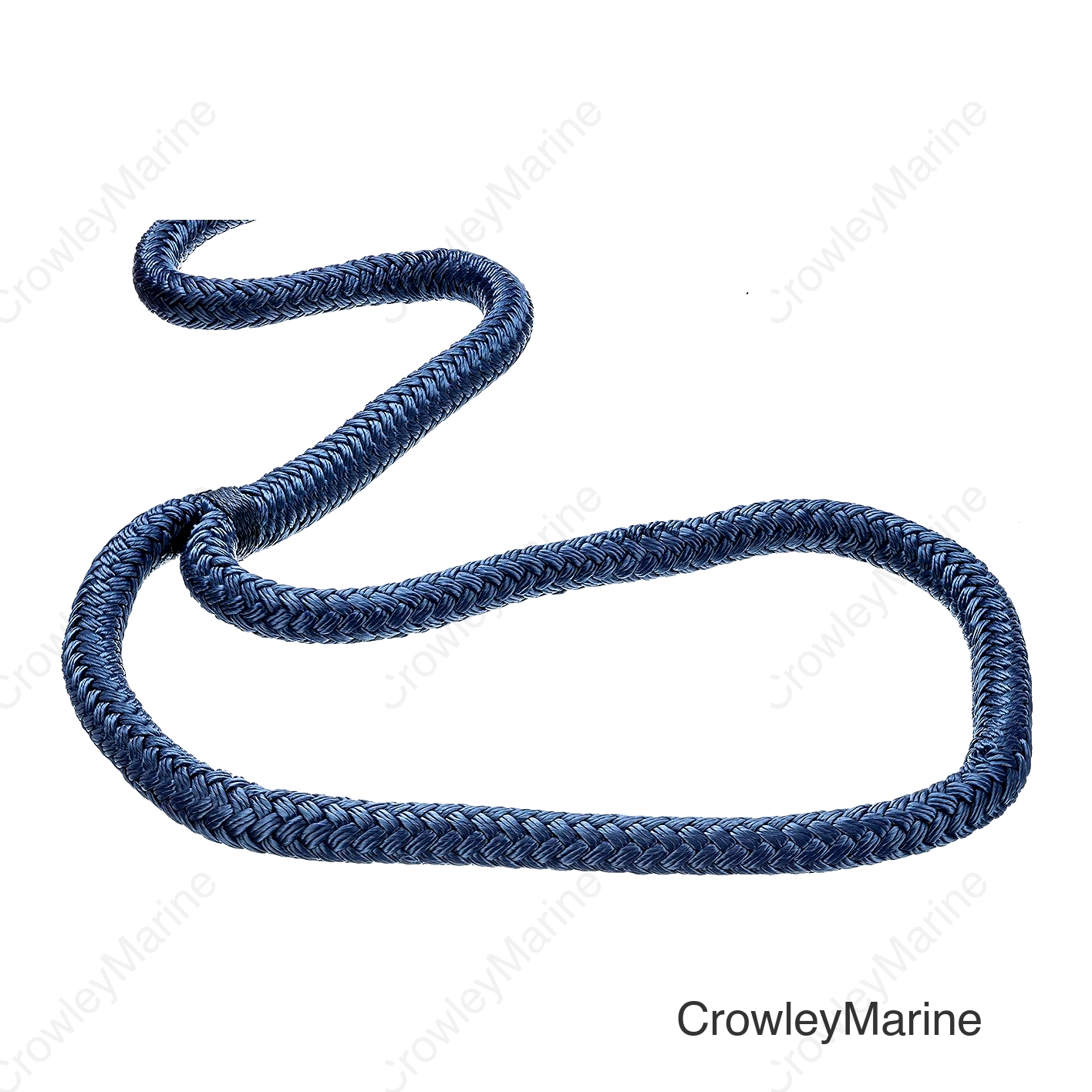 Seachoice Double-Braid Nylon Dock Line w/ Eye Splice, Pre-Shrunk, Heat Stabilized, 5/8 In. X 25 Ft., Navy Blue