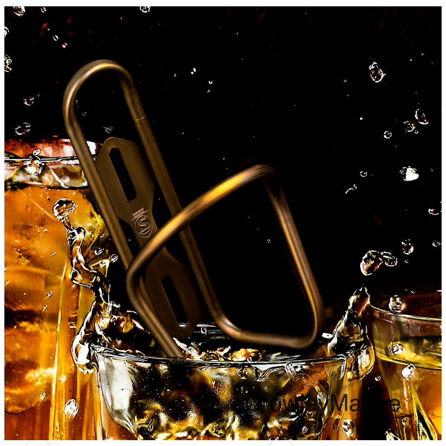 Silca Anodized Titanium Bottle Cage - Bourbon