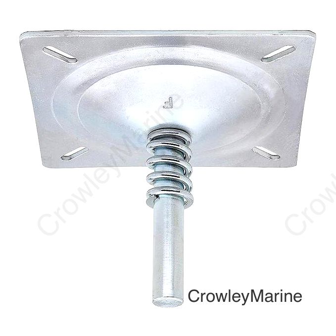 Attwood SP1002 Lock'N-Pin 3/4" Pin Seat Mount Zinc Plated w/Spring