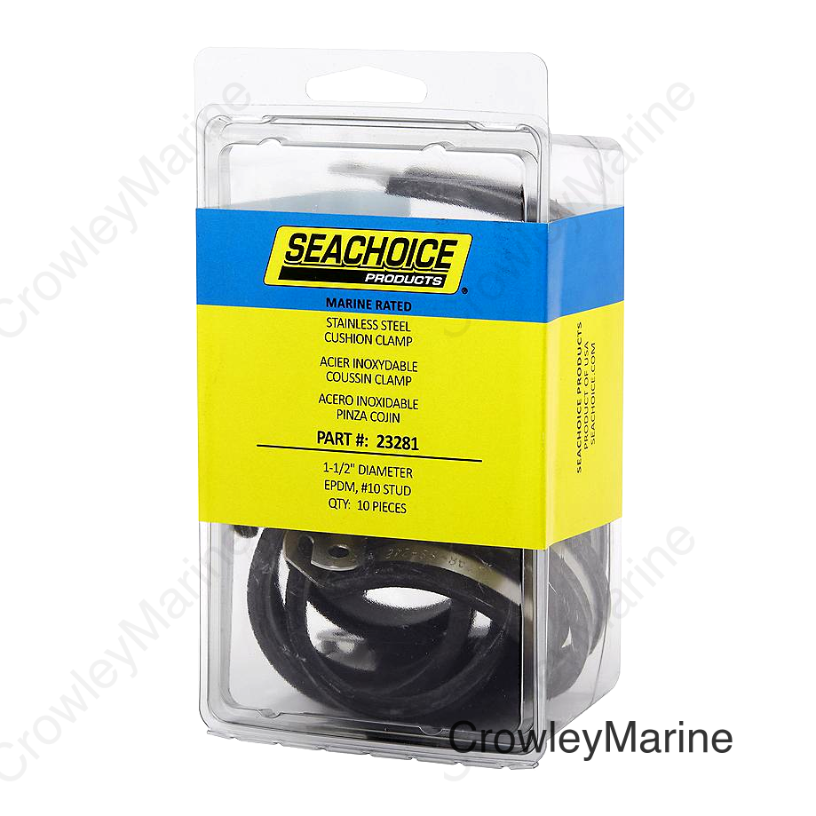 Seachoice Stainless Steel Cable Clamps, 1-1/2 In., EPDM