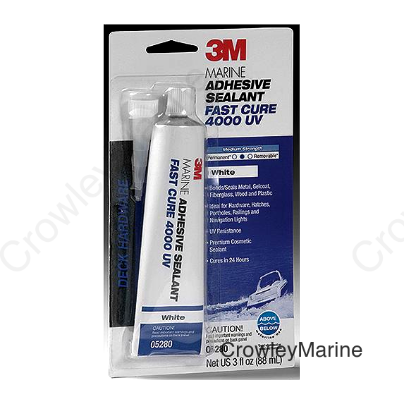 3M 05280 4000UV Fast Cure Sealant, White, 3 oz. Tube