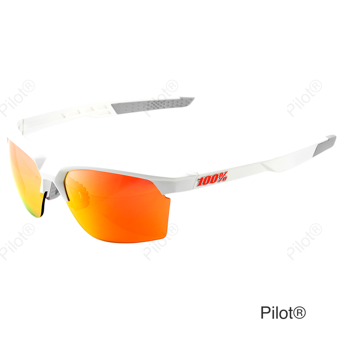 Sportcoupe Sunglasses - White - Red Mirror