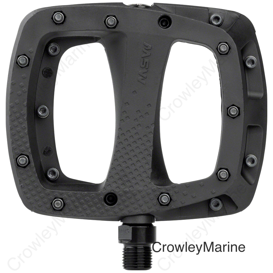 MSW Thump Pedals with Replaceable Pins - Platform Composite 9/16 Black