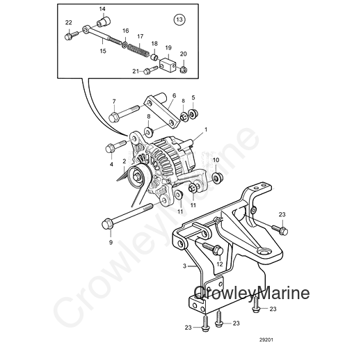 Belt Tensioner(V2) - Volvo Penta (3818375)