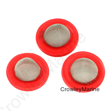 HOSE WASHERS WITH SCREEN, RED, 3 PER CARD (RV0000727)