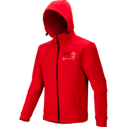 Racer MX Fleece Hoodie - Bright Red - Large thumbnail-0
