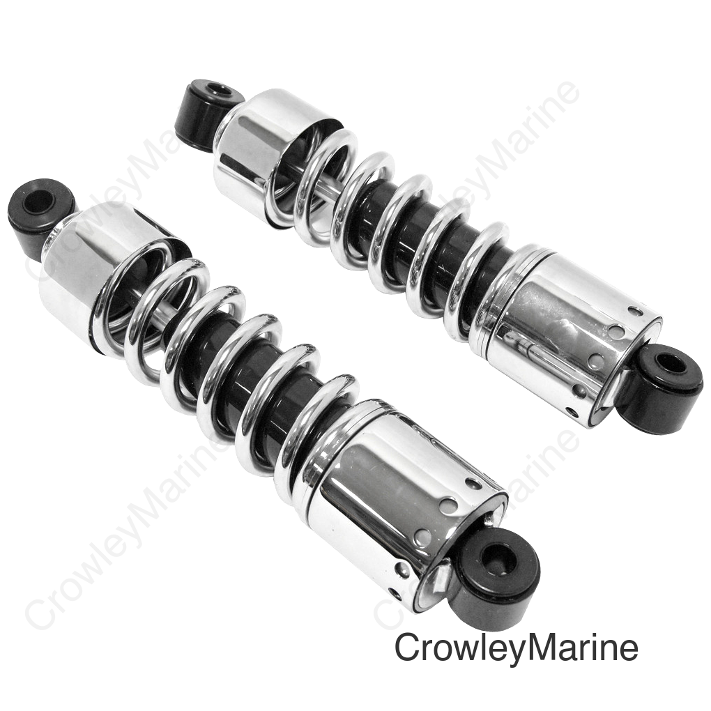 SHOCK 11" W/SHORT COVER CHROME BIG TWIN 73-86
