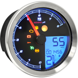 Multi-Function Speedometer/Tachometer - HD-04 - Chrome thumbnail-4