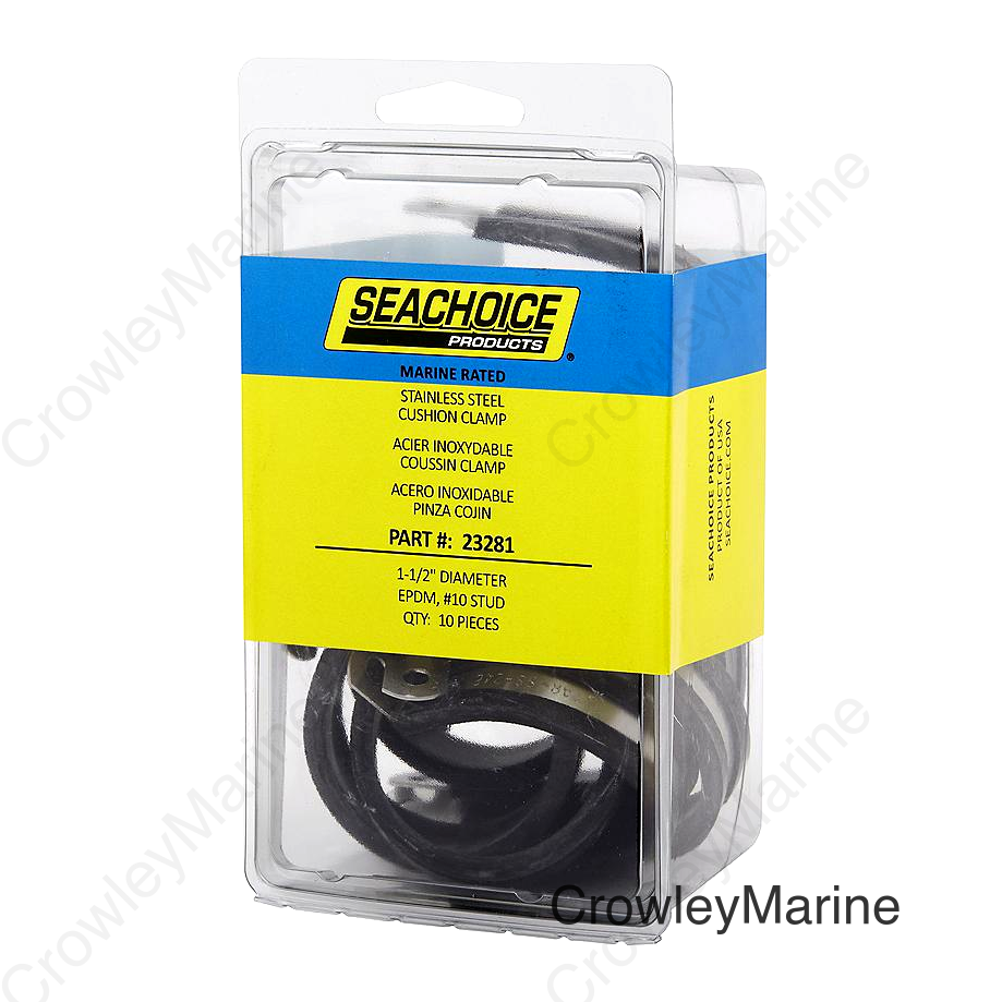 Seachoice Stainless Steel Cable Clamps, 1-1/2 In., EPDM