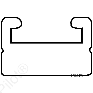 Black Replacement Slide - UHMW - Profile 20 - Length 52.50" - Yamaha