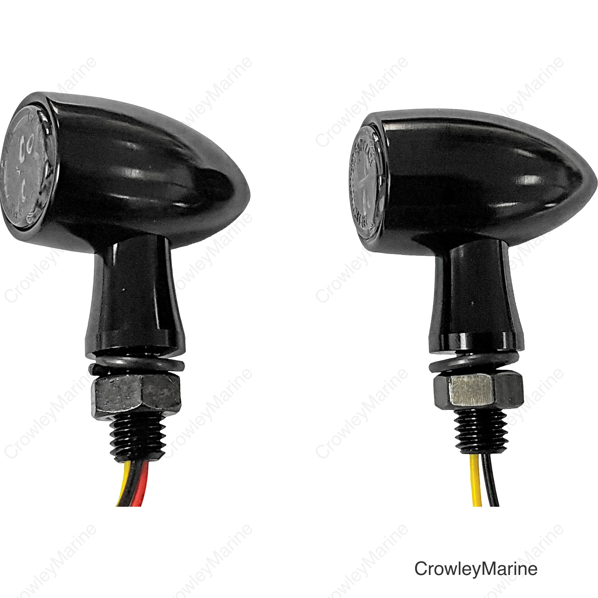 LED RUN/TURN SIGNAL BLACK WHITE/AMBER CLEAR LENS