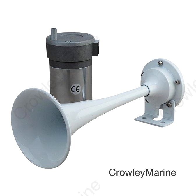 SeaDog Maxblast 20 Amp 124 DB 12V 11 PSI Mini Single 9-5/8" Trumpet Air Horn