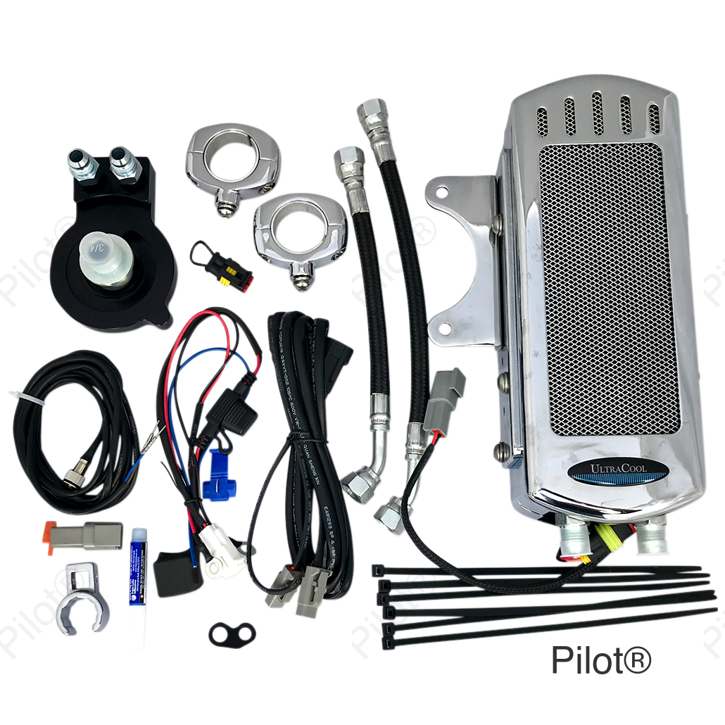 Side Mount Oil Cooler Kit - Chrome - Sportster