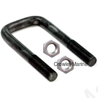 U-Bolt w/Hardware, 1 3/4" Square Axle, 9/16"-18 x 5" Long (076800)