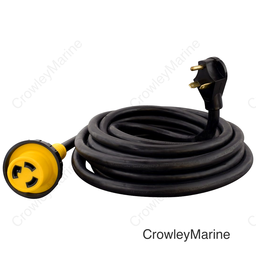 30A 25' DETACH CORD  BLACK  BULK